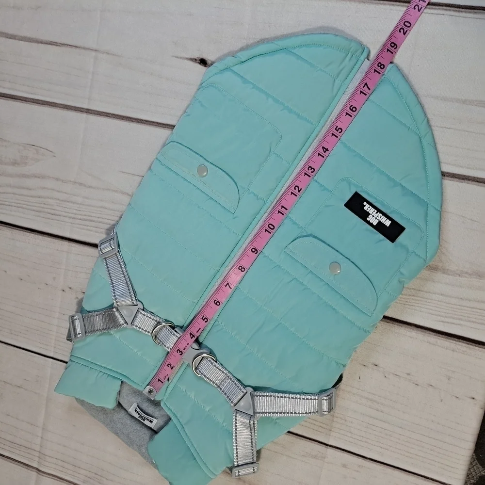 Dog Whisperer Light Blue Puffer Step Into Jacket Harness Size Large